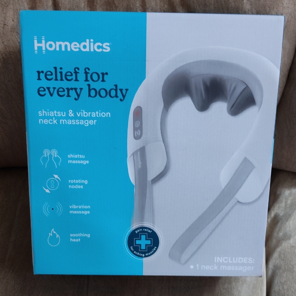 Homedics Neck Massager with Shiatsu and Vibration New